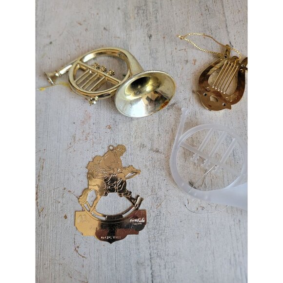 Unique Santa horn variety harp ornament Xmas set angelic - Picture 8 of 10